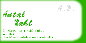 antal mahl business card